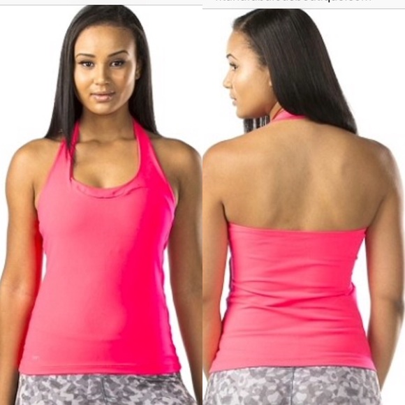 Pink Sun Activewear halter workout top - Picture 1 of 1