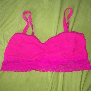 Gilly hicks pink lace bralette