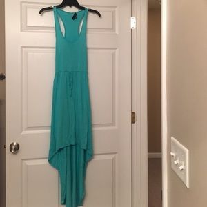 Aqua blue "hi low" dress!