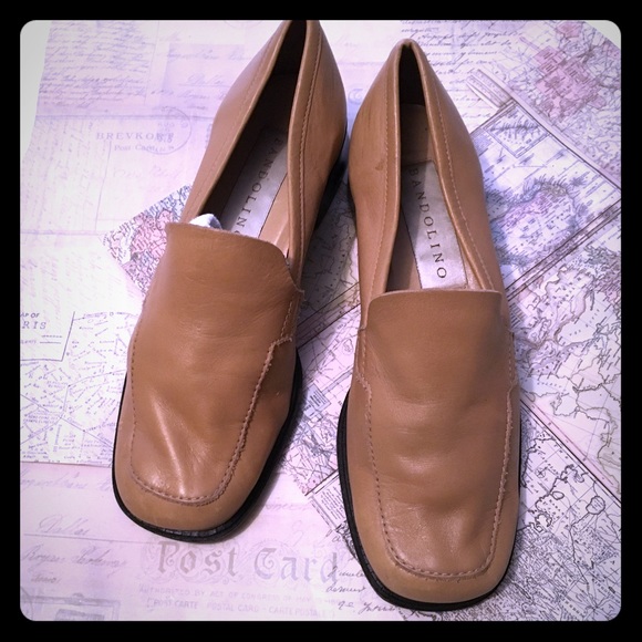 Chic Vintage 90’s Bandolino tan soft leather loafers classic✨6