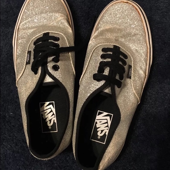 Vans women's 8.5 silver glitter