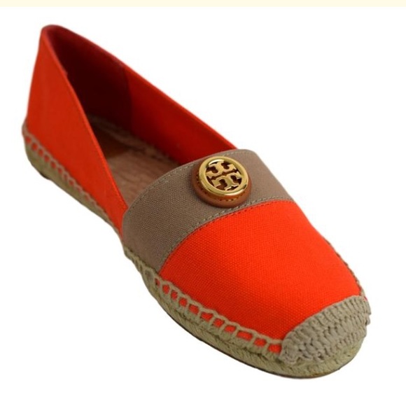 NIB Tory Burch Beacher Canvas Flat Espadrilles