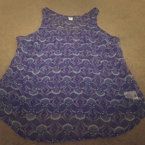 Print, chiffon tank.