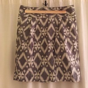 Banana Republic Heritage gray ikat skirt