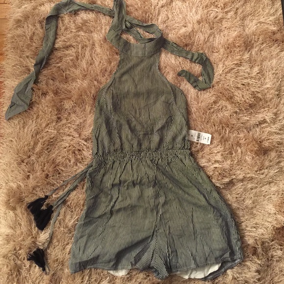 LF high neck romper NWT