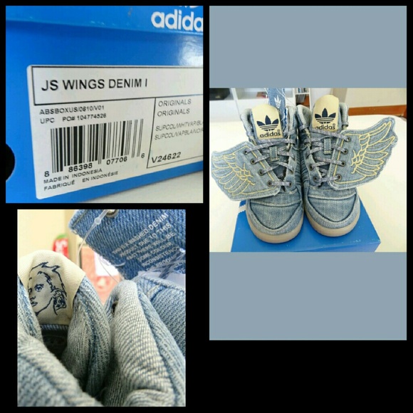 JS Jeremy Scott Denim Wing Adidas Toddler 7 - Picture 4 of 4