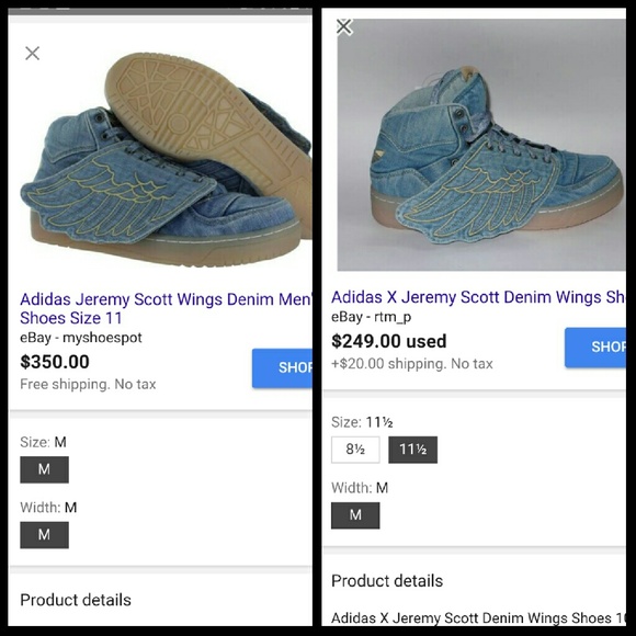 JS Jeremy Scott Denim Wing Adidas Toddler 7 - Picture 3 of 4