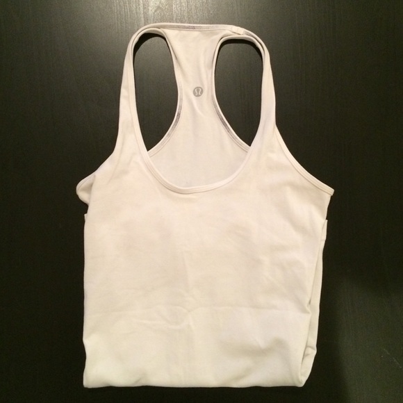 White Lululemon Cool Racerback Tank