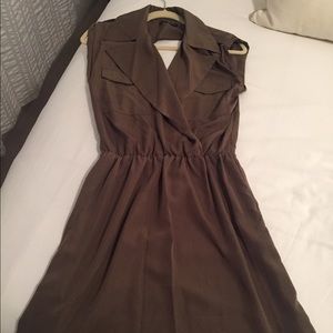 Short army green dress