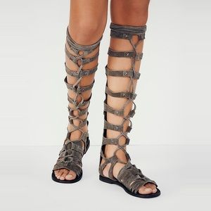 Free People Cypress Grey Gladiator Sandal