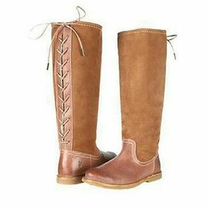 Frye Celia Shearing Lined Leather Boots 7.5