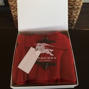 Authentic Red Wool Coat with Box and tags