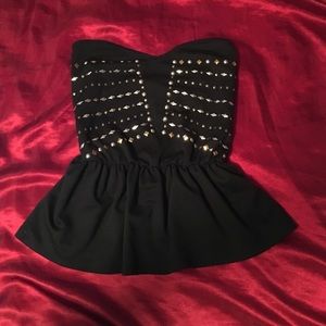 Gianni Bini Strapless Studded Peplum!