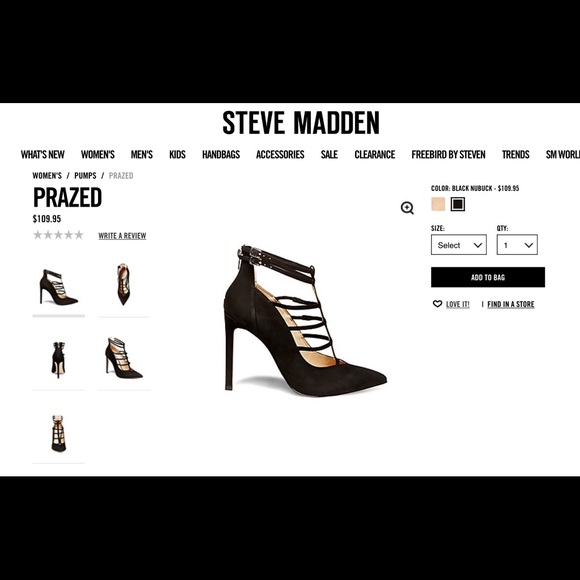 Steve Madden Prazed Pump Black NIB - Picture 3 of 5
