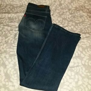 LEVI too superlow Dark wash low-rise jeans