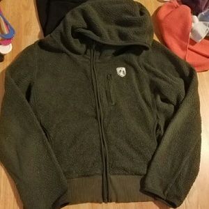 Green fleece zip up