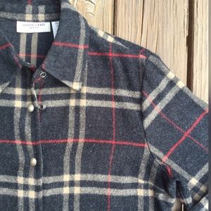 LEMON GRASS Petite Snap Front Shirt