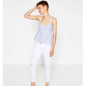 NWT Zara Peplum Top