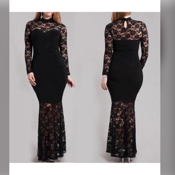 Elegant Black Mermaid Dress