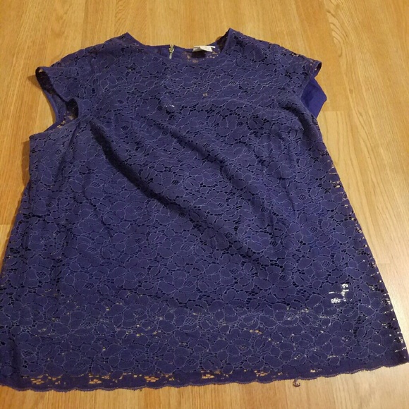 Purple Blue short sleeve shirt