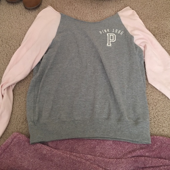 PINK off the shoulder sweatshirt