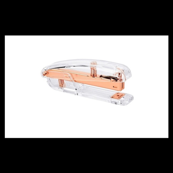 Acrylic rose gold desk accessories