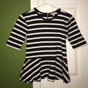 Navy Peplum with zipper