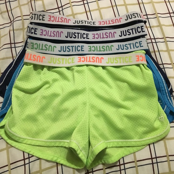 Justice mesh shorts! Lot of 4