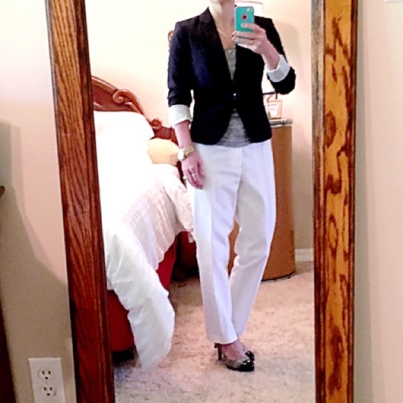 Calvin Klein White Ankle or Crop Dress Pants