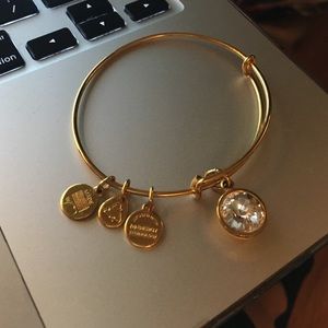 April birth month charm bangle