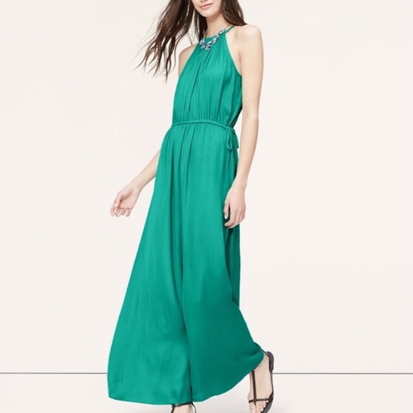 LOFT emerald green dress