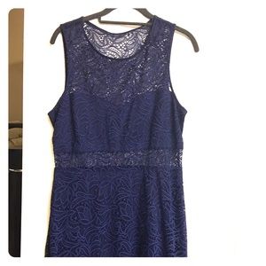 Blue lace dress
