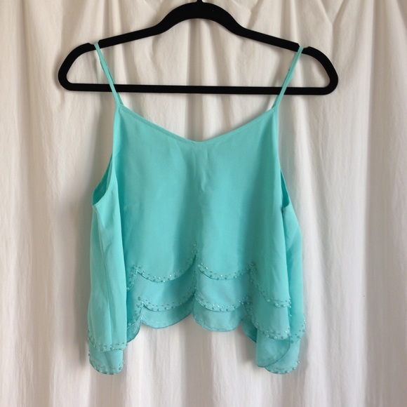 Scalloped Crop Top