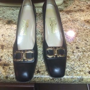 Black ferragamo. Gorgeous. Wear with anything.