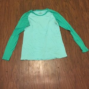 Long sleeve turquoise work out top from target