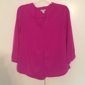 Long sleeve silk top