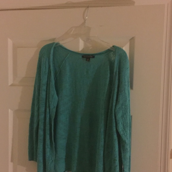 Blue Crochet Cardigan