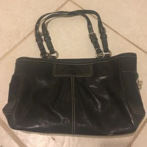 Black Patent Leather Authentic Coach Purse