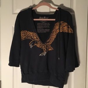 Lucky Brand Exclusive Decoration Bat Sleeve Hoodie