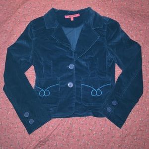 Velour fitted jacket! Teal and in great condition