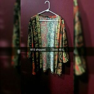 Bright and vibrant kimono