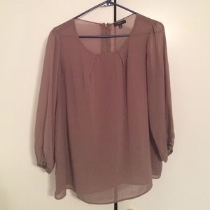 Brown Flowy Blouse