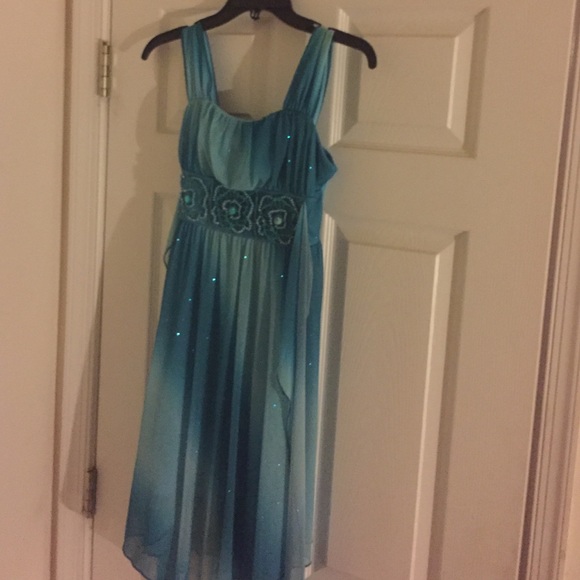 Glittery blue gown