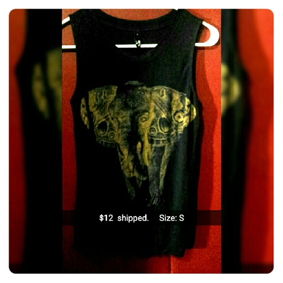 Navy blue elephant tank top