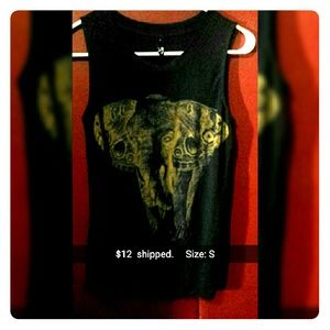 Navy blue elephant tank top