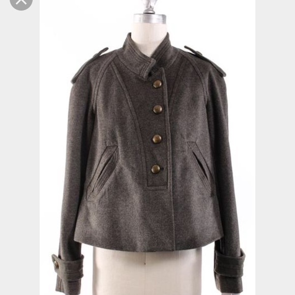 Rebecca Taylor olive/gray wool military jacket 2
