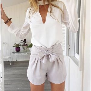 Mura Boutique high waisted grey shorts