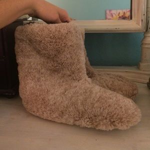 Fuzzy Boot Slippers