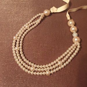 J.Crew crewcuts tie pearl necklace