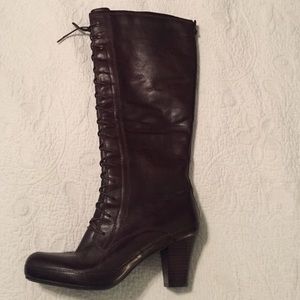 Knee-high Lace-up Clarks high heel boots